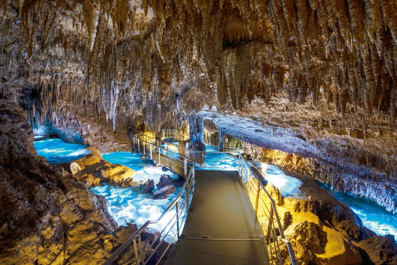 Okinawa South Day Trip | Gyokusendo Cave & Ryukyu Kingdom Village, Cape Chinen Park, Itoman Seafood Market, Sea Grapes Farm, Senaga Island | Depart from Naha